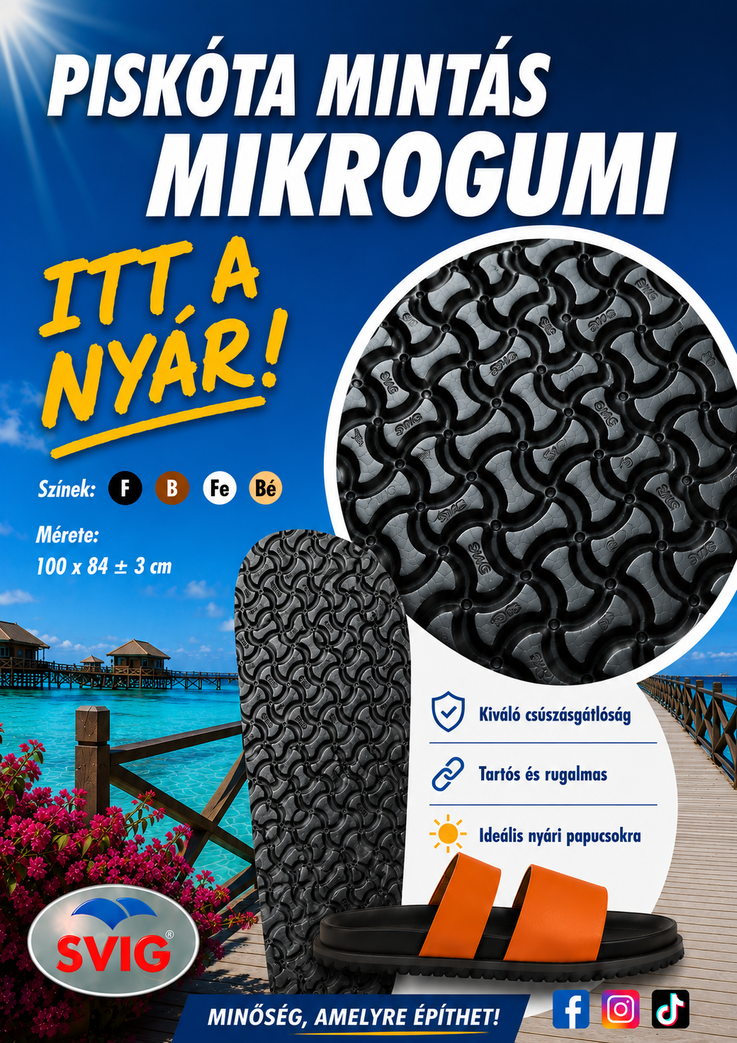 mikrogumi papucsra